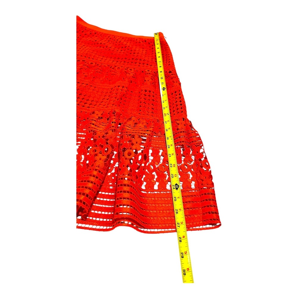 Diane von Furstenberg Tatiana Lace Skirt Womens Orange Size 8‎ - Picture 13 of 13